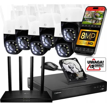 IP kamera Sada pro MONITORING 6x IP WiFi Kamera P8 Light 8MPx 4K UHD AUDIO