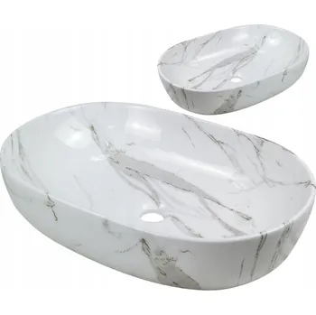 Umyvadlo Umyvadlo na desku oválné Invena KORFU 60 cm vícebarevné