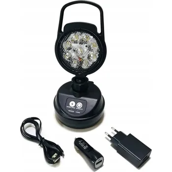 Pracovní světlo PRACOVNÍ LAMPA 9 LED MAGNET AKUMULÁTOR NABÍJENÁ PŘES USB