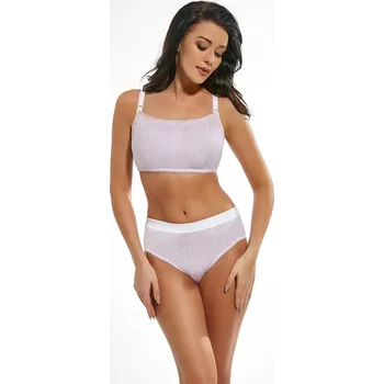 Těhotenské spodní prádlo Dámská kojící podprsenka BM 593 Lula - Kinga 80E sv.růžová-bílá