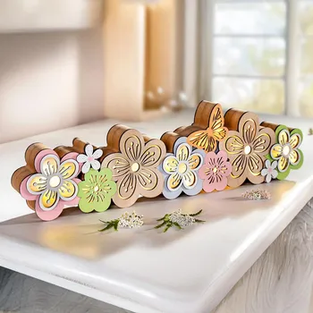 Vánoční dekorace Weltbild Fiorito 493398 dřevěná dekorace 50 cm bílá