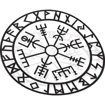 Samolepicí dekorace na vozidlo Samolepka Vegvísir - 10x10