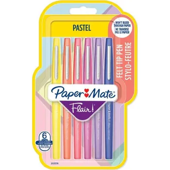 Fixy PaperMate Flair Originals, 1 mm sada 6ks Pastel
