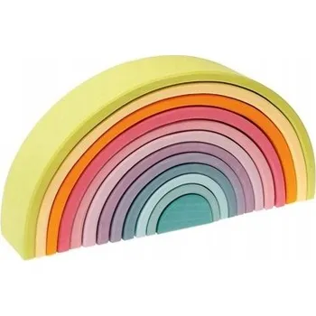 Dřevěná hračka Pastelová duha Grimm's 12 dílů