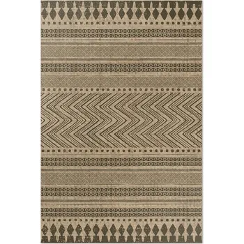 Koberec Vinylový Koberec do obýváku, vzor cikcak a linie, imitace textilie, 120x180 cm