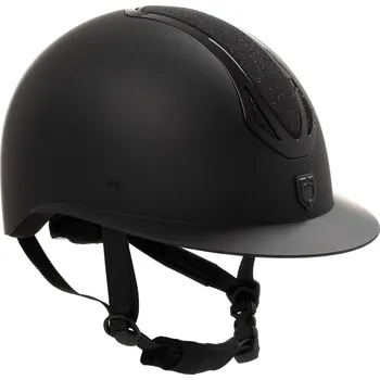 Jezdecká přilba EQUESTRO Helma jezdecká Azael Stone Wide Visor Equestro, dámská, černá Obvod hlavy: 58-60 cm