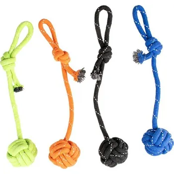 Hračka pro psa Hračka lano přetahovadlo s míčkem mix 27cm Duvo+