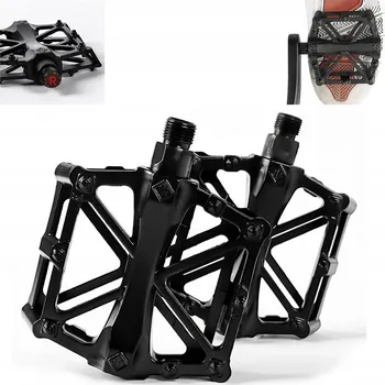 Pedál na kolo PLATFORMOVÉ PEDÁLY NA KOLO ROXAR MTB hliníkové PROTISKLUZOVÉ černé