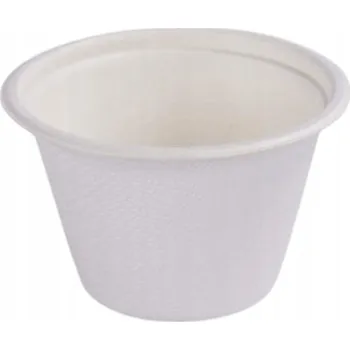 Jednorázové nádobí Nádoba na omáčku Love Nature bílá, z cukrové třtiny, 100 ml, 100 ks