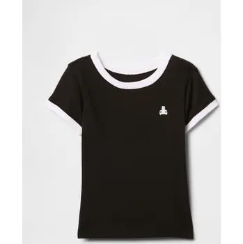 GAP Baby žebrované tričko - Holky GAP černá 3262984