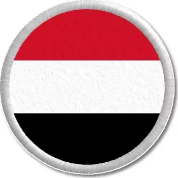 Vlajka Pelisport Jemenská vlajka tištěná nášivka ø 4,5 cm