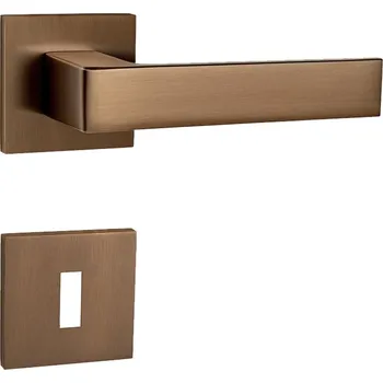 Dveřní kování MPK - HIT - HR SQ6 rozety BBQ, klika/klika CUM - Měď matná