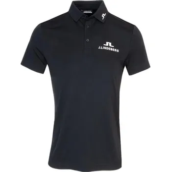 Pánské tričko J.Lindeberg polo KV Tour The Masters - černo růžové: Pánské XL