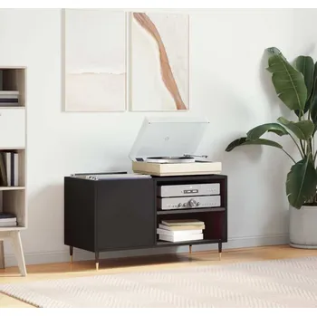 vidaXL Skříňka na LP desky 85 x 38 x 48 cm kompozitní dřevo [831693] Barva: Černá