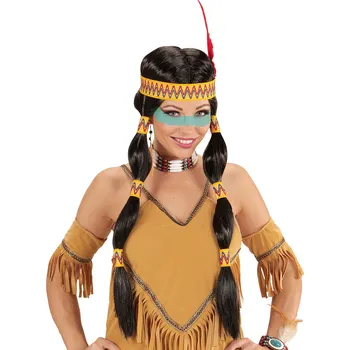 Karnevalová paruka Widmann PD-WN93332 Dámská paruka Indiánka