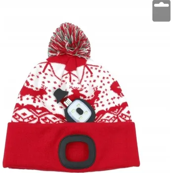 Čepice Čepice s LED svítilnou, USB nabíjení, Velikost L, Vánoční motiv MAAN