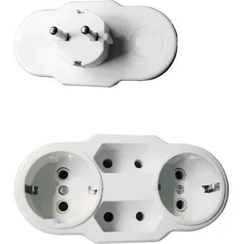 Elektrická zásuvka ROZBOČKA SÍŤOVÁ ELEKTRICKÁ ZÁSUVKA ROZDVOJKA PRO ELEKTŘINU 4 ZÁSUVKY