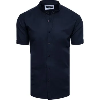 Pánská košile Tmavě modrá košile s krátkým rukávem KX0996 Velikost: XL