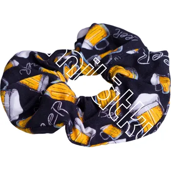 Látková gumička scrunchie - Pivo