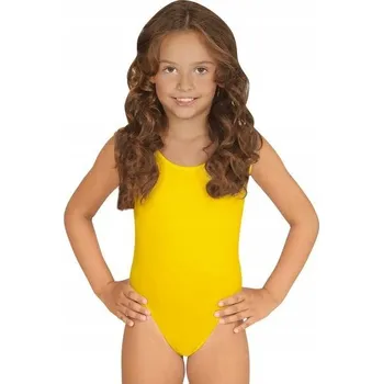 DĚTSKÉ ŽLUTÉ BODY TRIČKO TANEČNICE VELIKOST 122