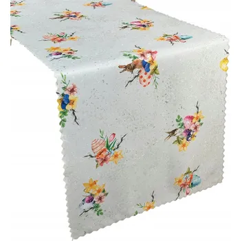 ubrus Ubrus Odolný proti Skvrnám Vánoční Velikonoce Barevní Zajíci 40x180 cm