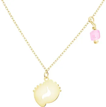 Náhrdelník Zlatý náhrdelník se zirkony - nožičky - AP540-9482