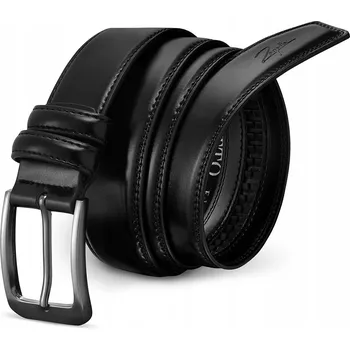 Opasek Pásek pánský kožený ke kalhotám černý, pevný, přírodní lícová kůže ZAGATTO