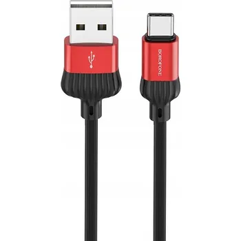 Datový kabel Kabel Borofone USB – USB typ C 1 m červený