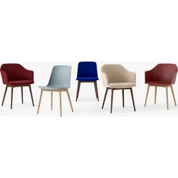 Jídelní židle Židle Rely Walnut "HW71 Stone Grey - HW74" &Tradition MODEL: HW72 - s podsedákem