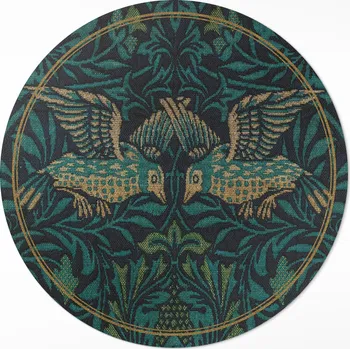 Koberec Kulatý Koberec koberec do kuchyně o průměru 110 cm Ptáci od Williama Morrise