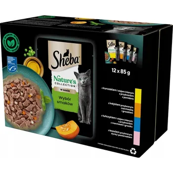 Krmivo pro kočku SHEBA Nature’s Collection výběr chutí vlhké krmivo pro kočky v omáčce 12x85g