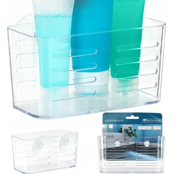 Koupelnový nábytek POLICE DO KOUPELNY na přísavky nástěnná pod sprchu na kosmetiku a doplňky