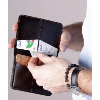 Obal na doklad Elegantní pánské pouzdro na doklady Solier SW10 SLIM BLACK Velikost: ONE SIZE