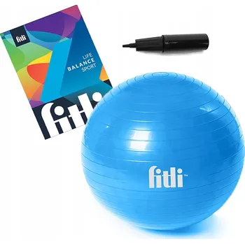 Gymnastický míč Gymnastický míč Fitli 65 cm modrý PVC s pumpičkou, protiskluzový