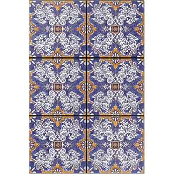 Koberec Koberec do Kanceláře Rozměr: 60x90 cm Stylové dlaždice s rostlinnými ornamenty