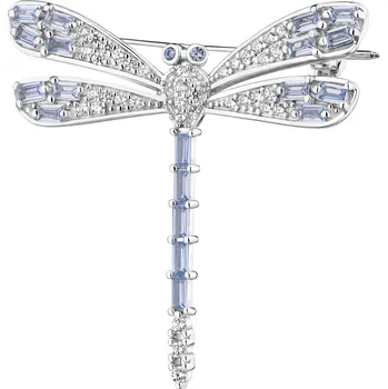 Brož Stříbrná brož se zirkony - vážka - AP541-1311