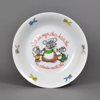 Talíř VEA Šternberk Talíř hluboký 20 cm "Vařila myšička..."