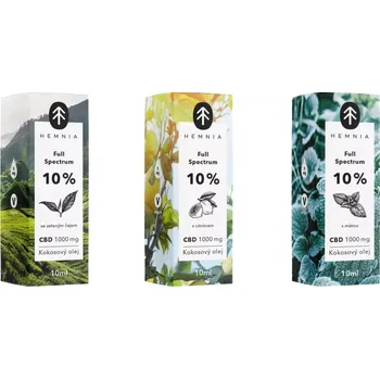 CBD Plnospektrální CBD Balíček: citrón, máta, zelený čaj - 3000 mg CBD