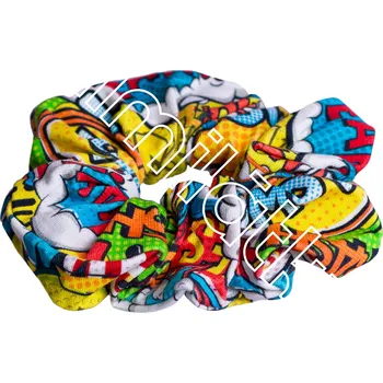 Látková gumička scrunchie - Komiks