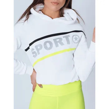 Dámská mikina Bílá dámská mikina s nápisem SPORT BY0832 Velikost: XL