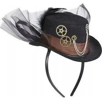 Čelenka s kloboučkem steampunk parní stroj