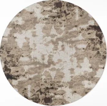 Koberec Vnitřní Kulatý Koberec Dekorativní Rozměr ⌀ 140 cm Hnědé skvrny ve vintage stylu