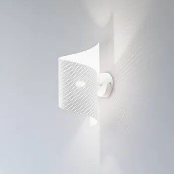 Lampička EMIBIG LIGHTING Nástěnné světlo Spiral, bílé, kov, G9, výška 29 cm - Stříška - výška 2 cm, Ø 8 cm bílá 1 x 8 W LED - Doprava zdarma