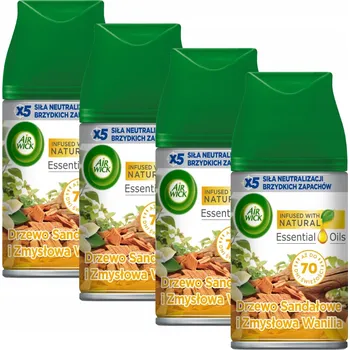 Osvěžovač vzduchu Air Wick Fresh Vanilka Náhradní Náplně 4*250ml