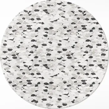 Koberec Kulatý vinylový Koberec S Potiskem , 50 cm, kamenná deska, elegantní kamenina