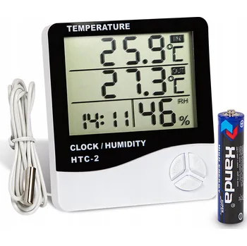 Meteostanice BEZDRÁTOVÁ METEOROLOGICKÁ STANICE NA BATERIE TERMO-VLHKOMĚR ČIDLO BLOW HTC-2