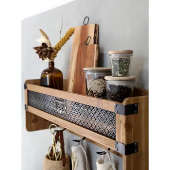 Dóza na potraviny Chic Antique Elegantní starožitná skleněná dóza s dřevěným víčkem čirá výška 11,5cm