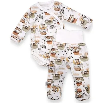 Kojenecká souprava Le Bebe Souprava body + polodupačky Let balónem - 62