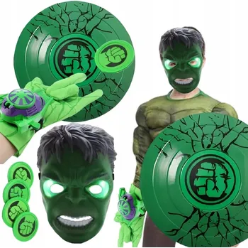 Karnevalová maska VYSTŘELOVACÍ RUKAVICE ODPAĽOVAČ MASKA SVÍTÍCÍ TERČ MUTANT SUPERHRDINA