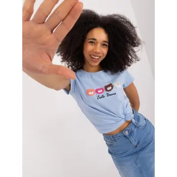 Dámská halenka Dámské tričko s nápisem BASIC FEEL GOOD světle modré